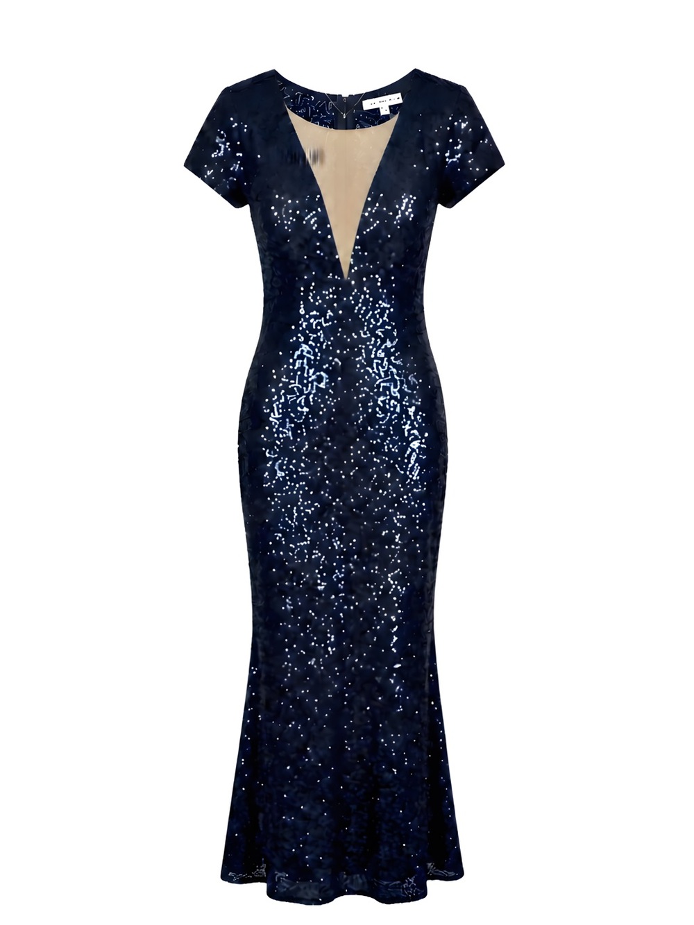 Betsy & Adam Navy Sequin Prom Dress special occasions